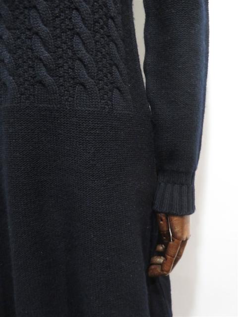 カシミヤ混 ケーブルニット ワンピース