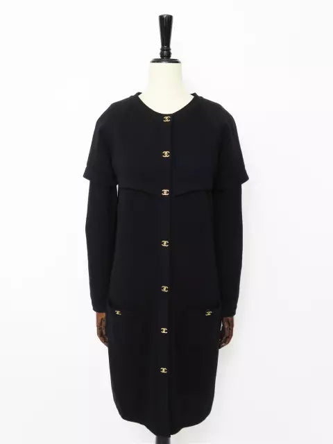 CC ターンロック カシミヤ ロング カーディガン