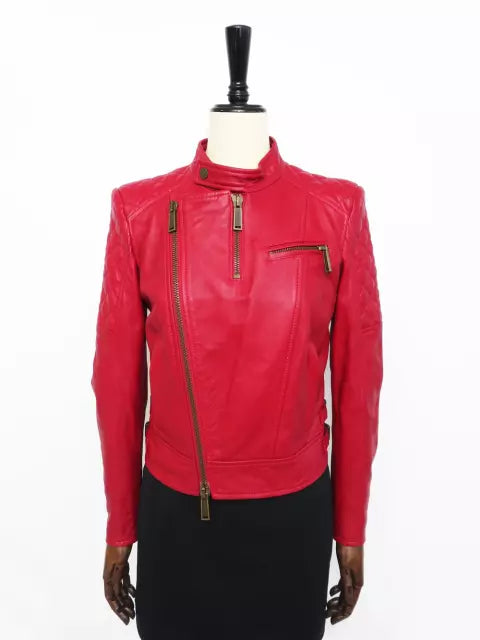 スタンドカラー ライダース ジャケット