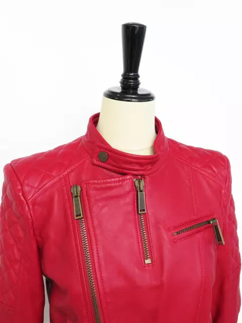 スタンドカラー ライダース ジャケット