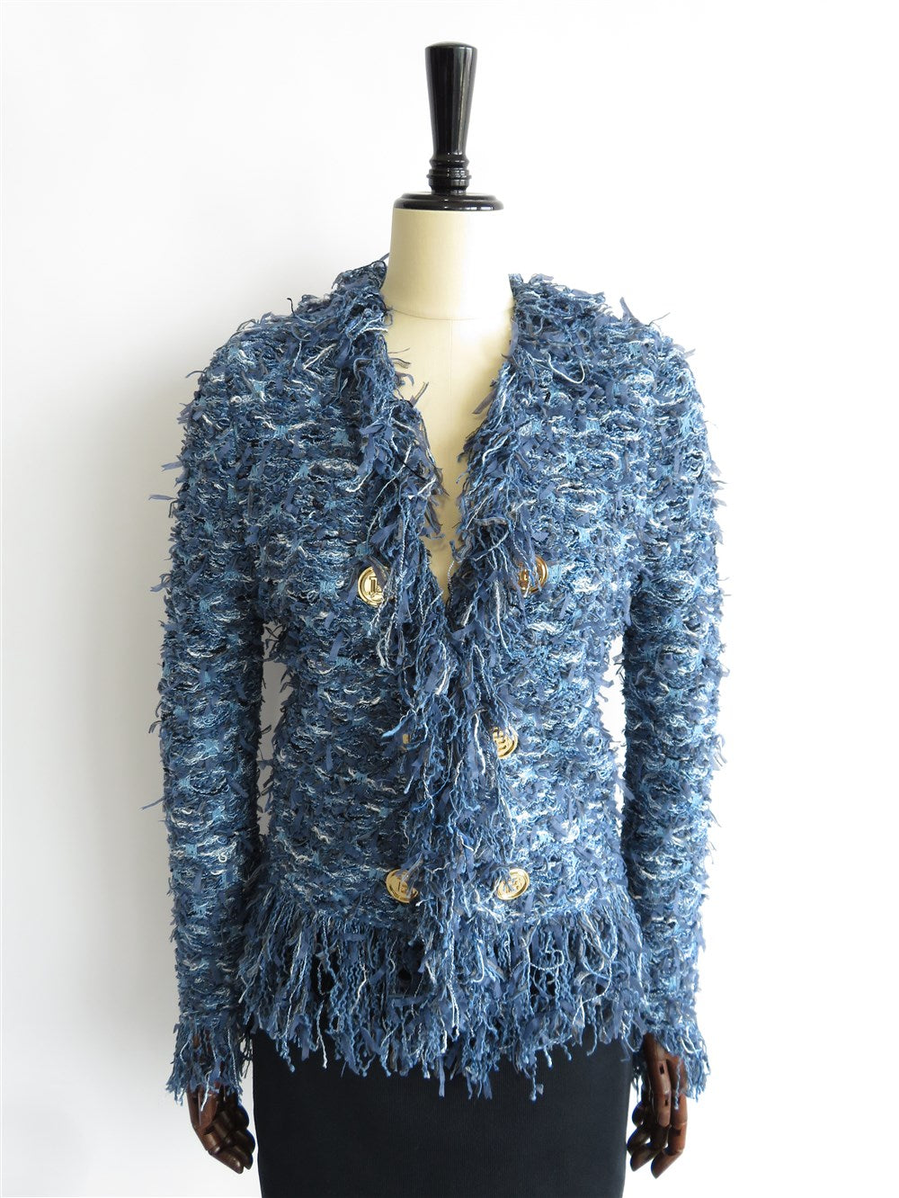 ツイード フリンジ ジャケット