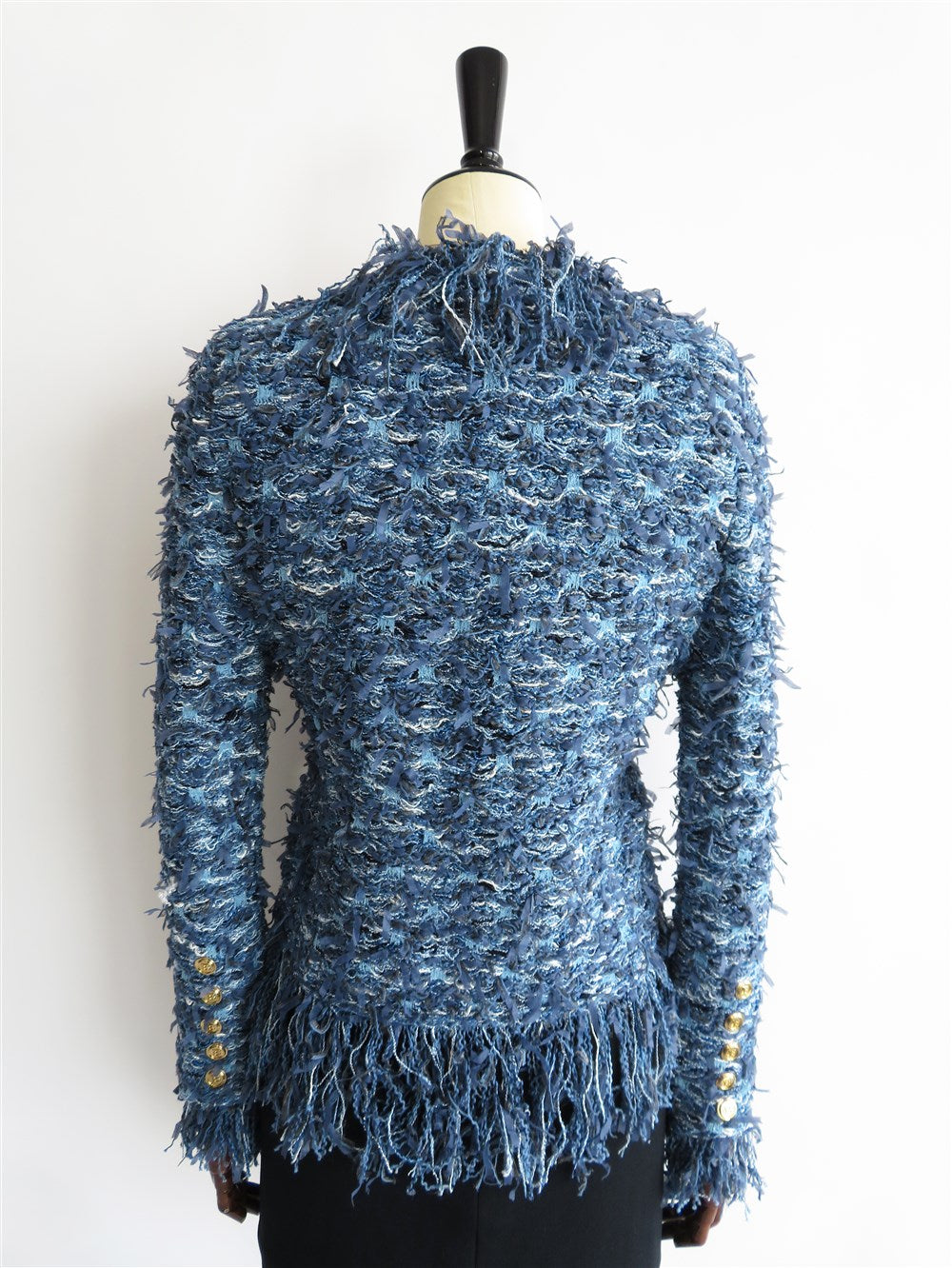 ツイード フリンジ ジャケット