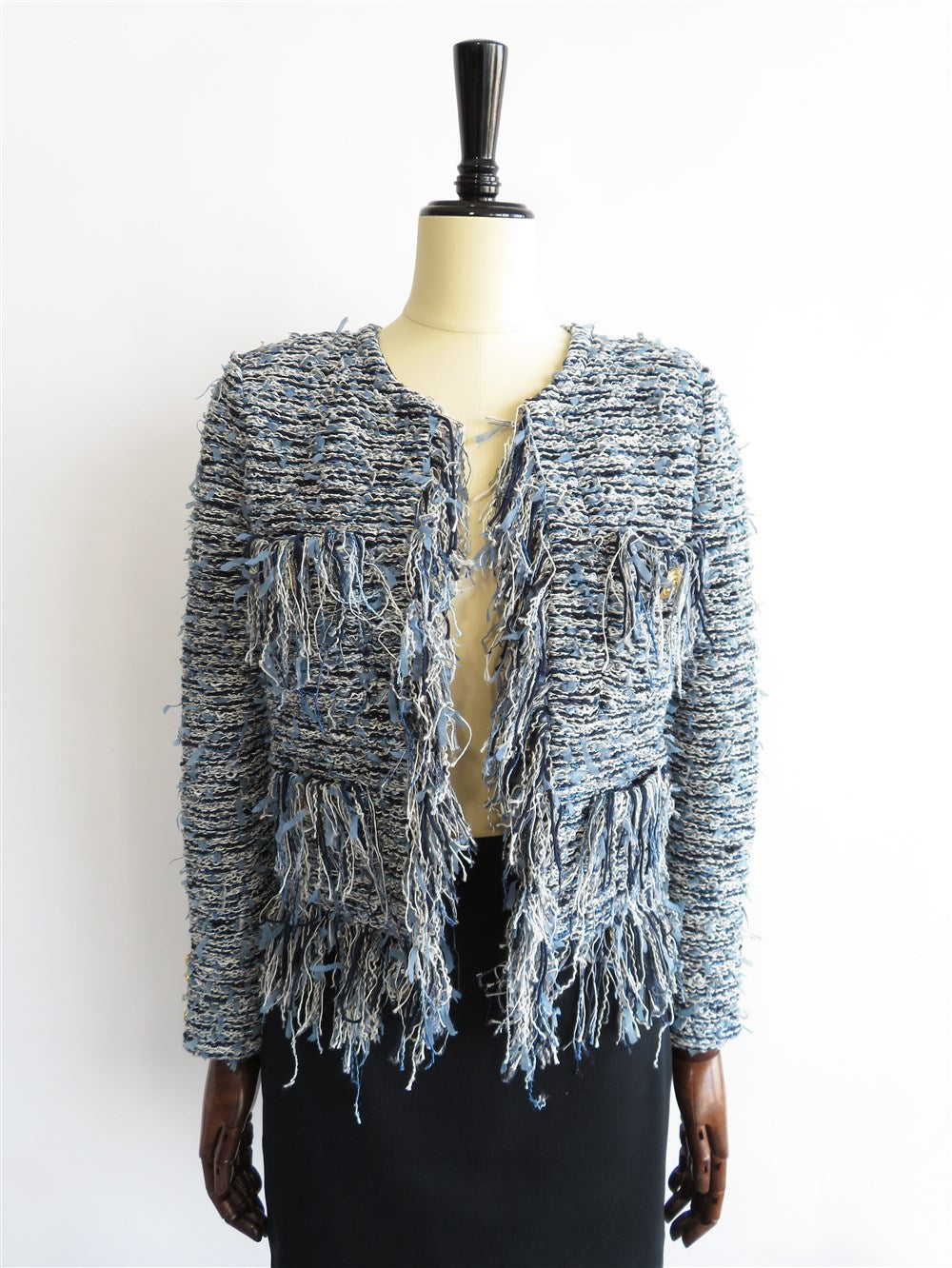 ツイード フリンジ ジャケット