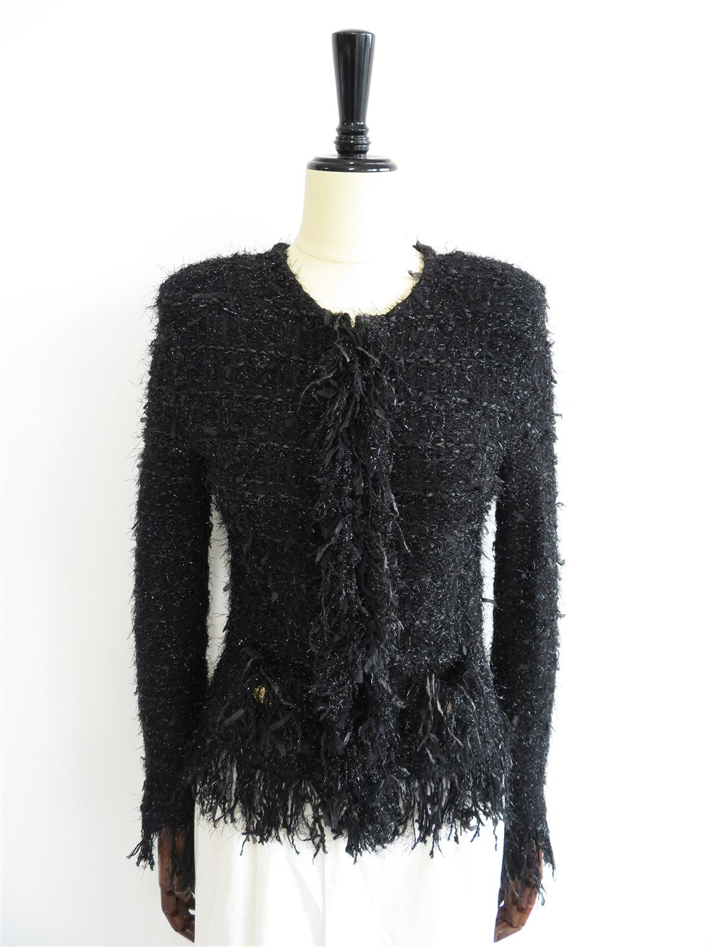 ラメツイード フリンジ ジャケット