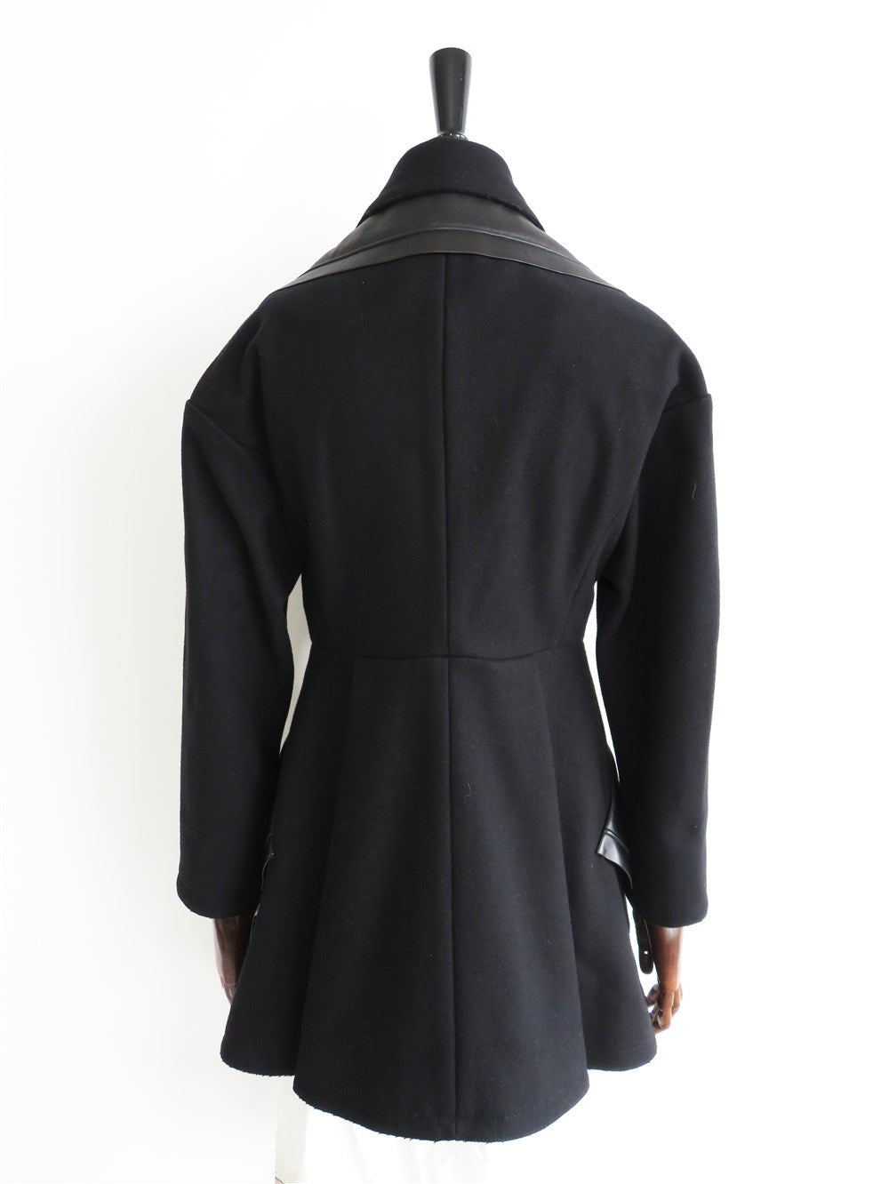 レザーカラー ダブル コート