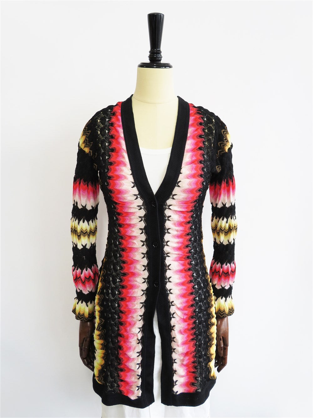 マルチカラー ロングカーディガン