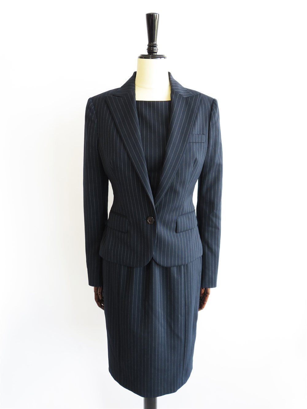 ストライプ柄 ジャケット&ワンピース スーツ セット