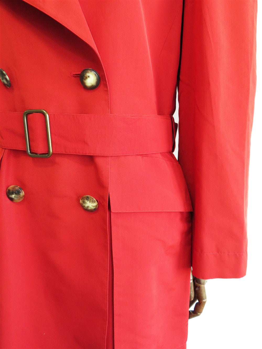 ダブル シルク トレンチコート