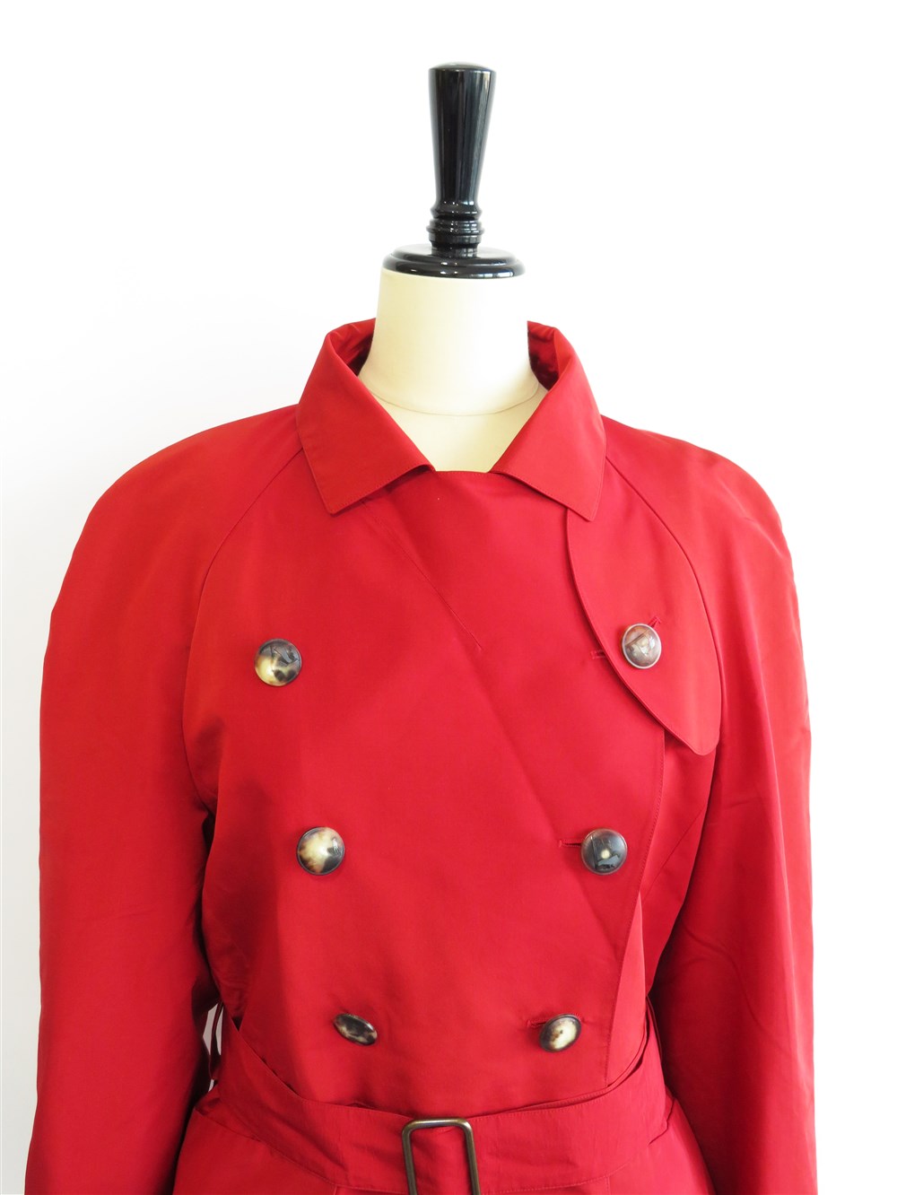 ダブル シルク トレンチコート