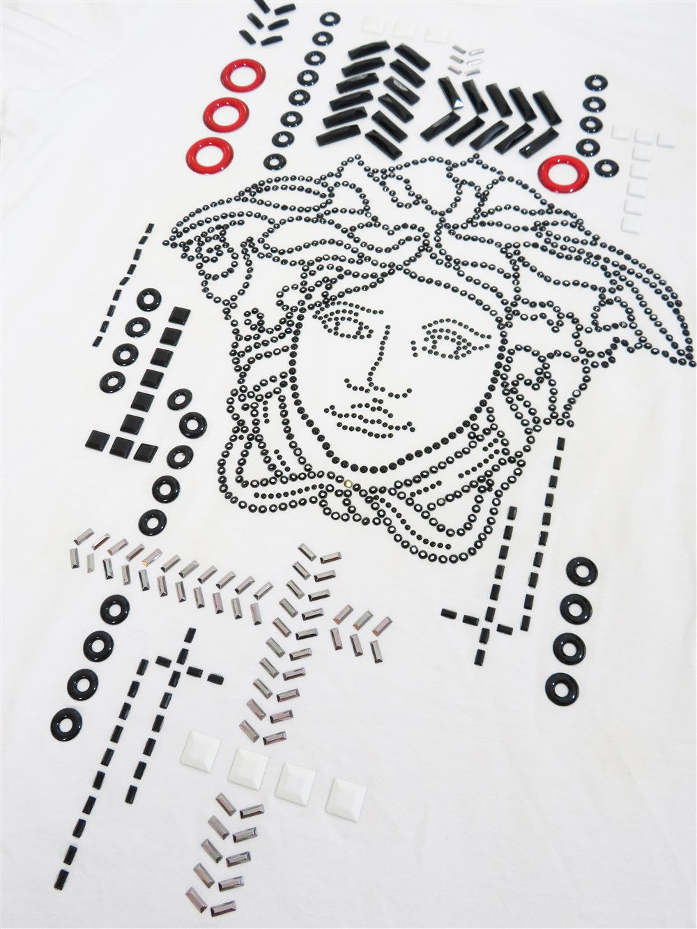 スパンコール装飾 クルーネック Tシャツ