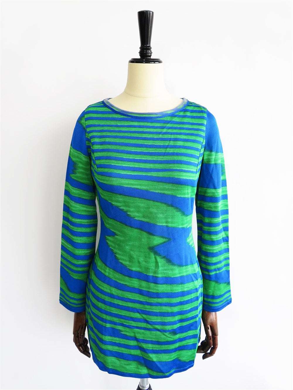 マルチボーダー ニット チュニック