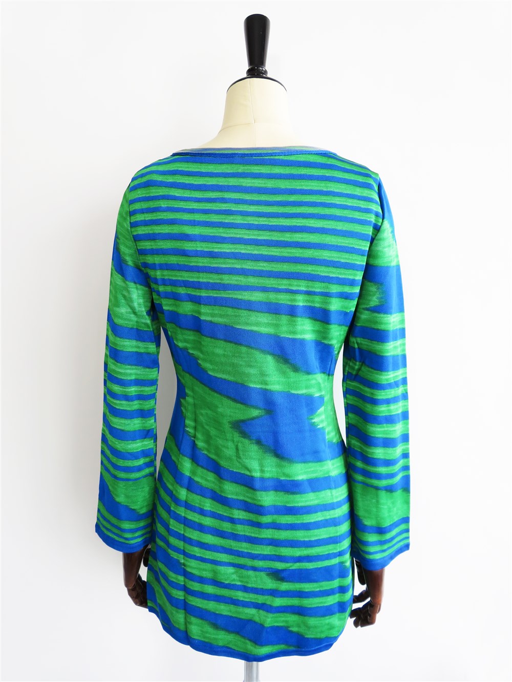 マルチボーダー ニット チュニック