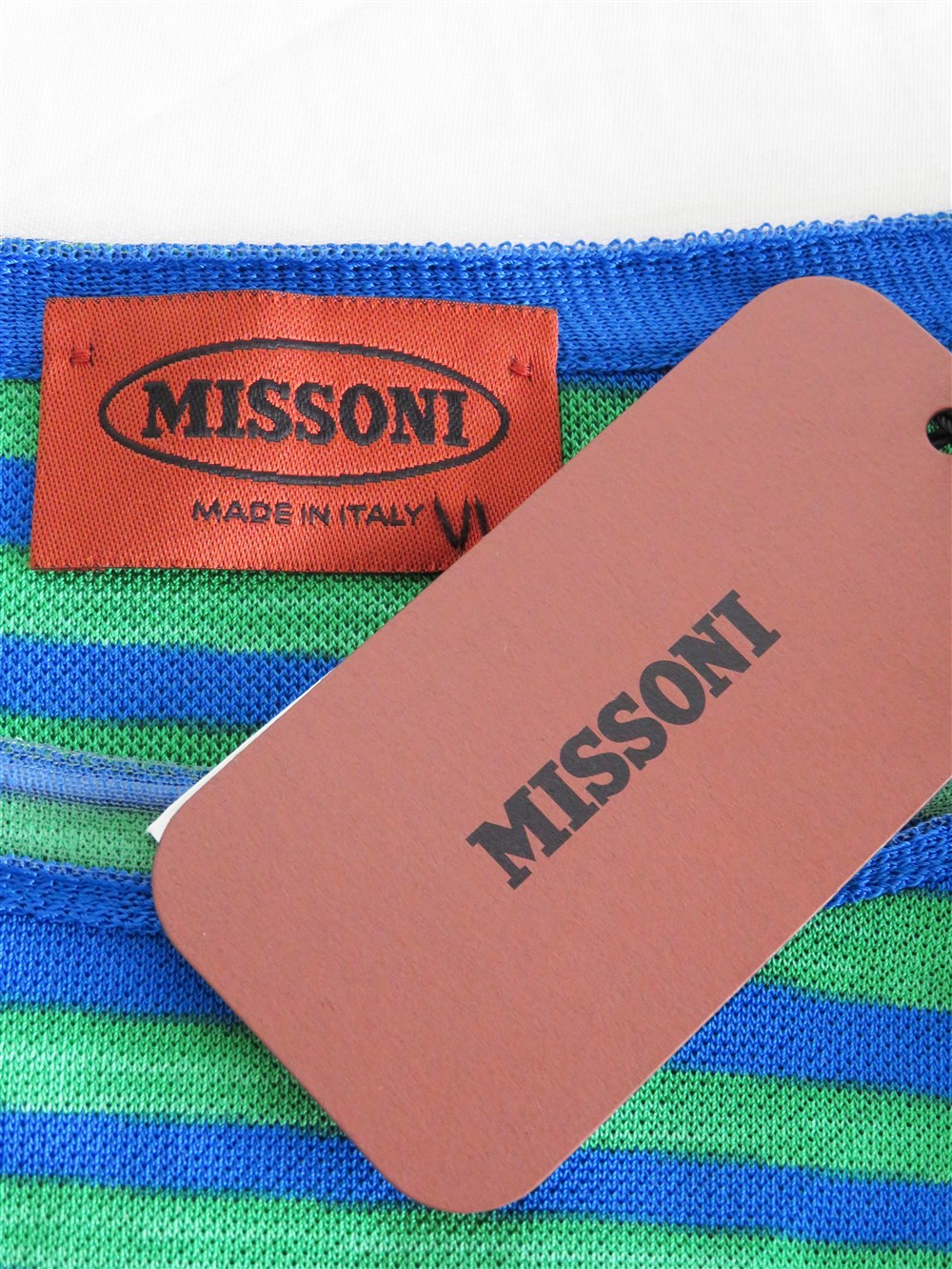 マルチボーダー ニット チュニック