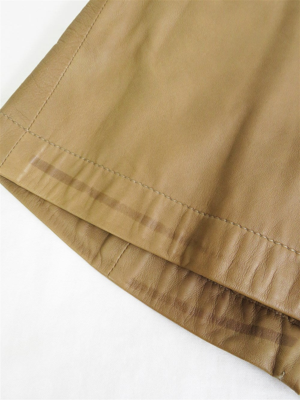 ジップディテール ロング レザー ベスト