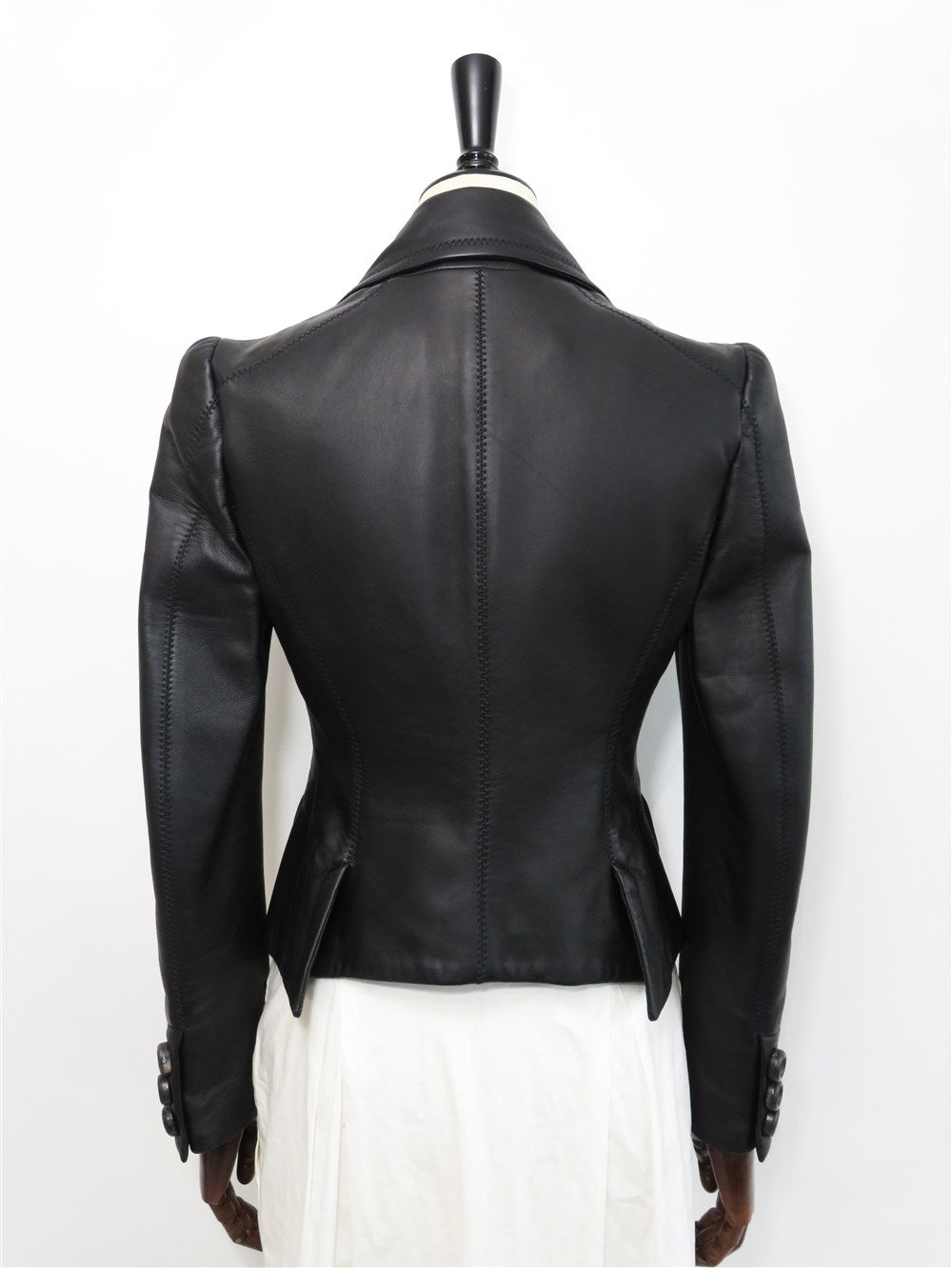 ステッチデザイン レザー ジャケット