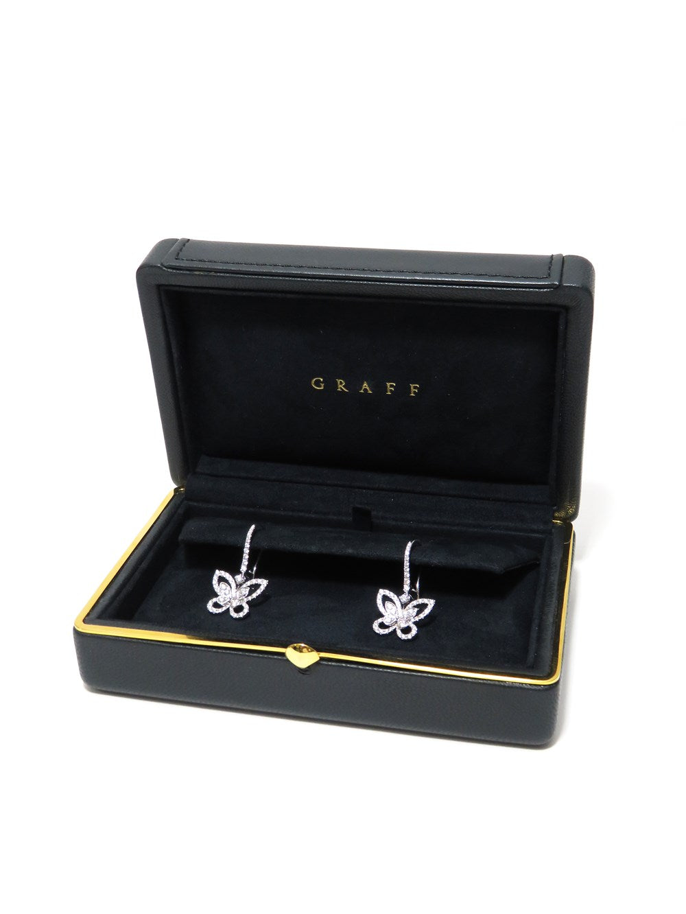 バタフライシルエット ダイヤモンド ドロップ ピアス