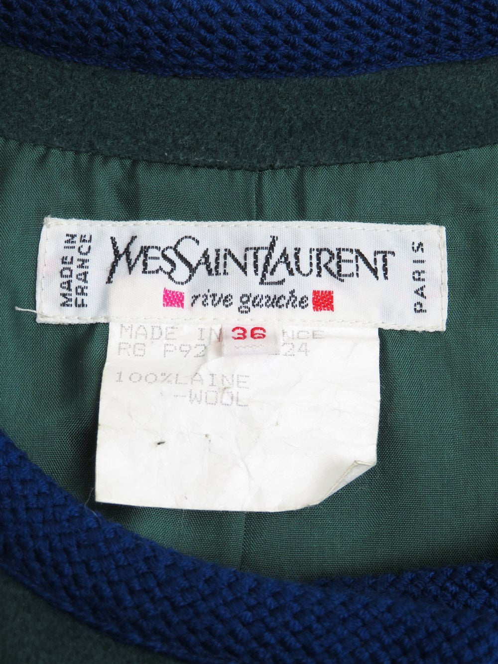 YSL リヴ・ゴーシュ ヴィンテージ ウール ジャケット