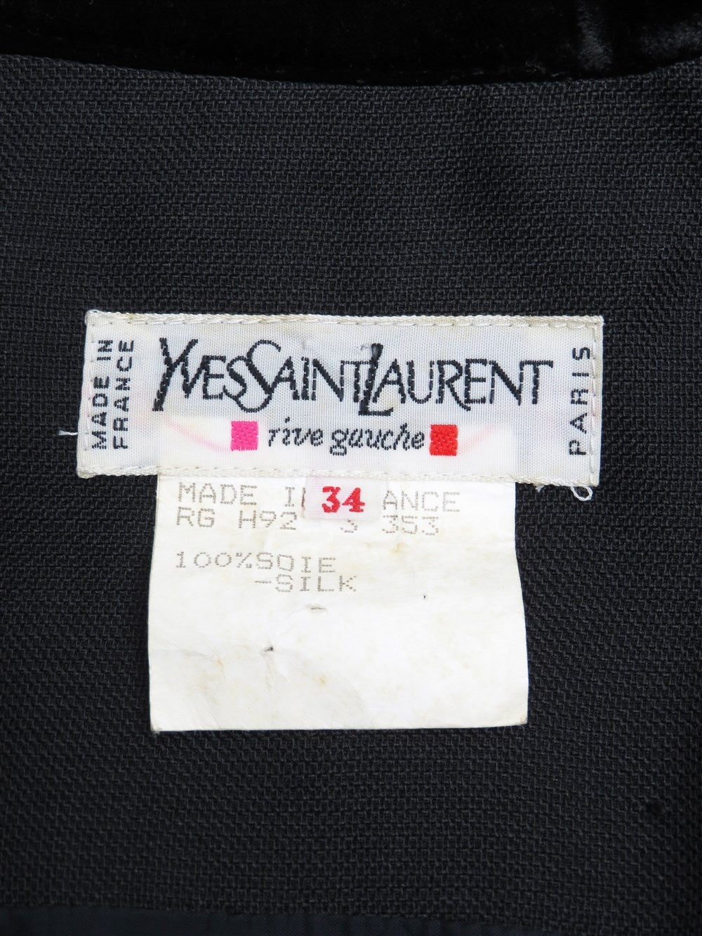 YSL リヴ・ゴーシュ ベルベット ジャケット