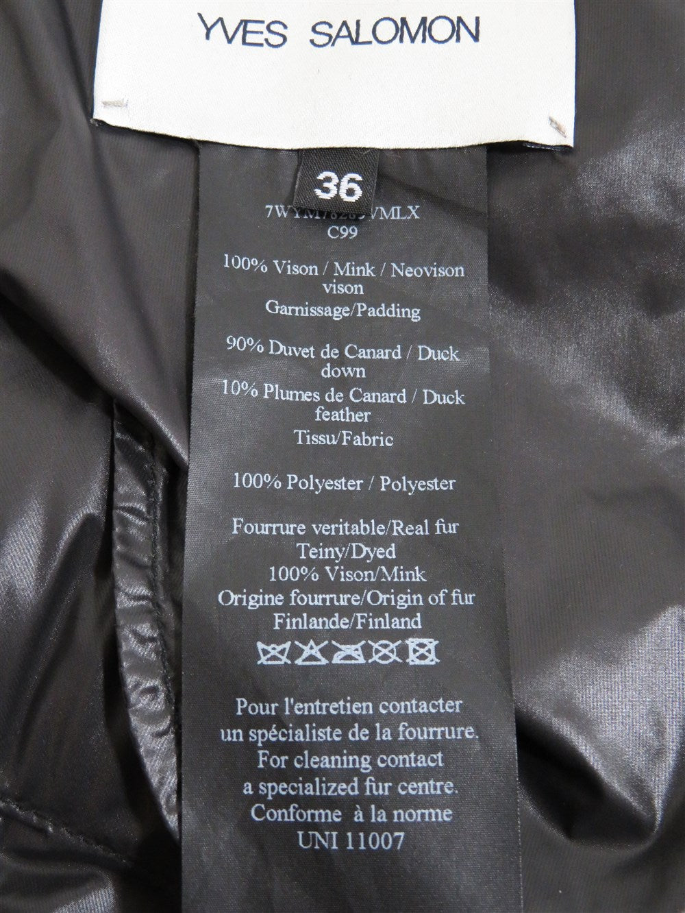 YVES SALOMON ミンクダウンコート