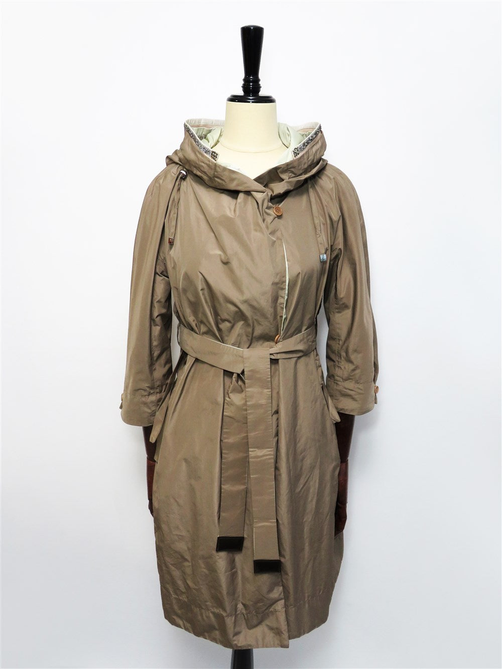 リバーシブル フーデッド コート