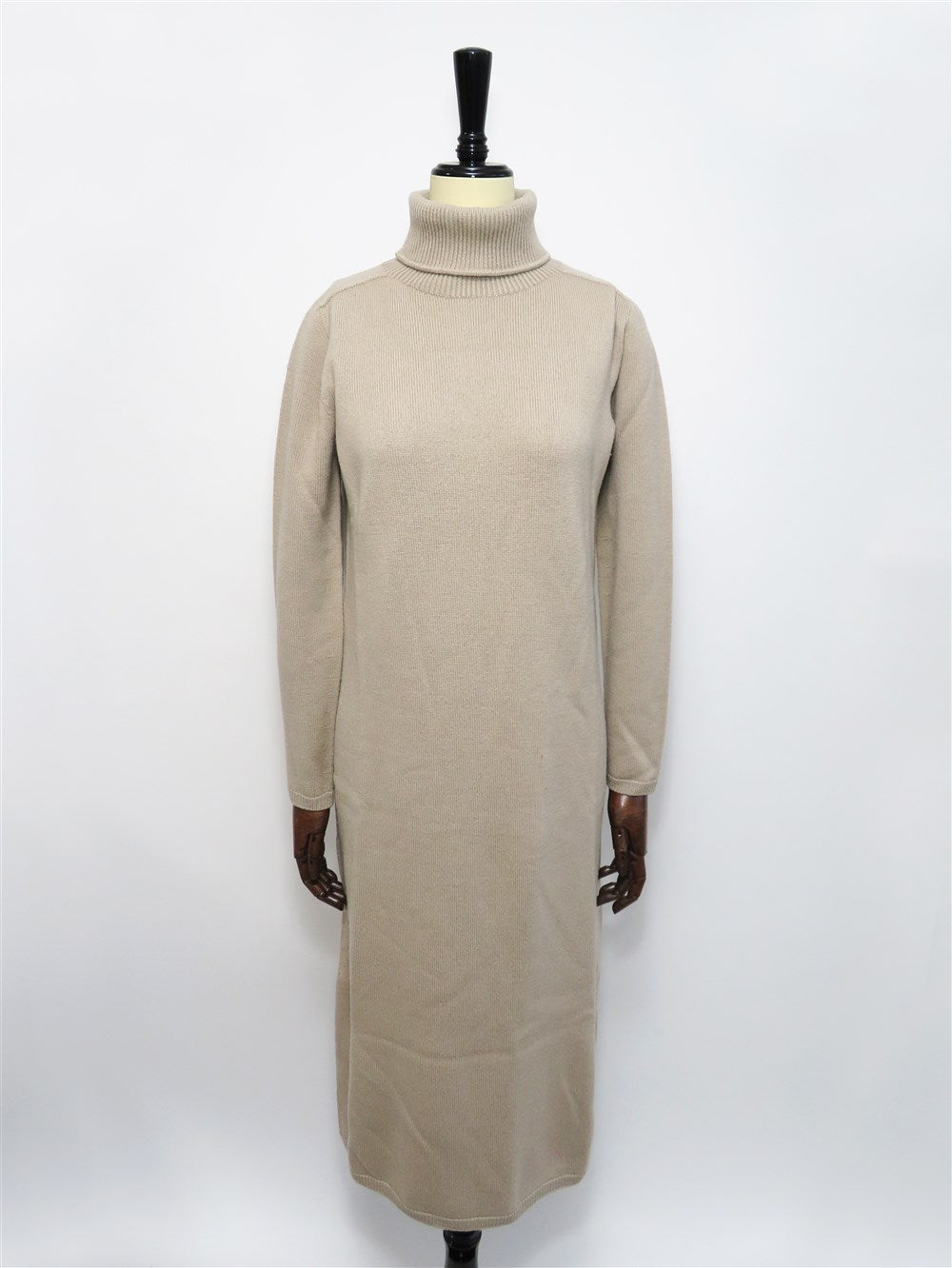 S. MaxMara ケーブル編み ハイネックニットワンピース