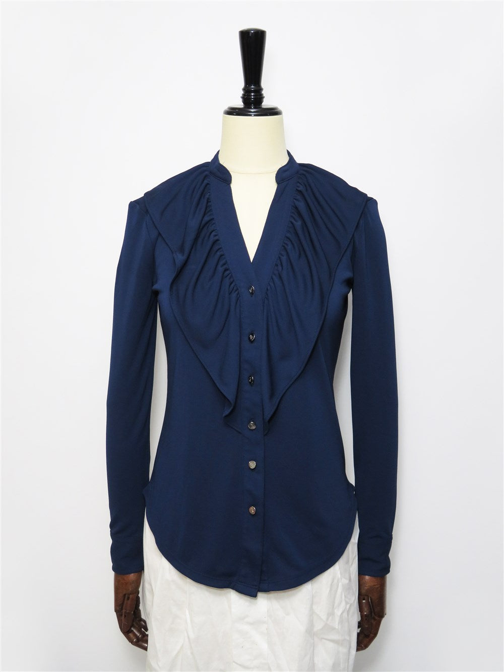 フリルカラー ブラウス