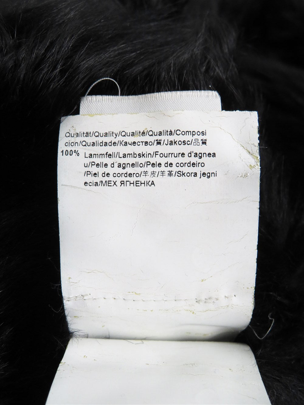 コーティングレザー ムートン コート