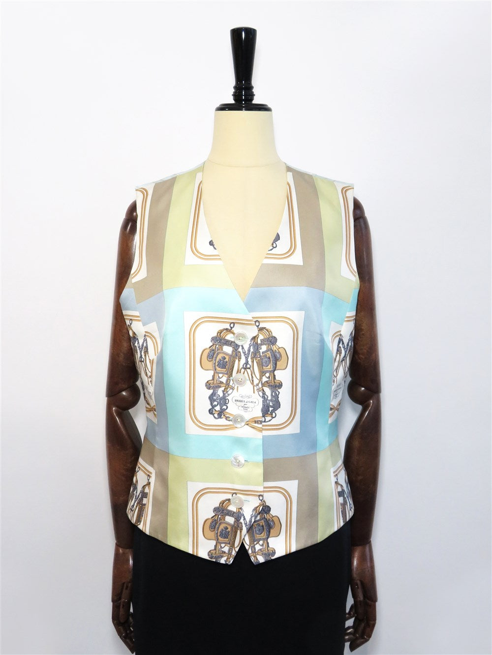 BRIDLES GALAプリント シルクベスト