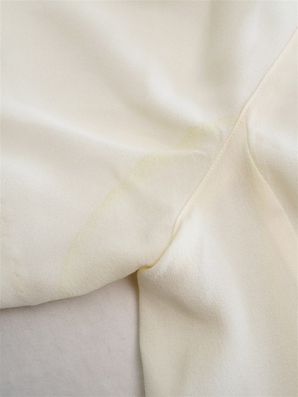 ノーカラー ショートスリーブ シルクシャツ