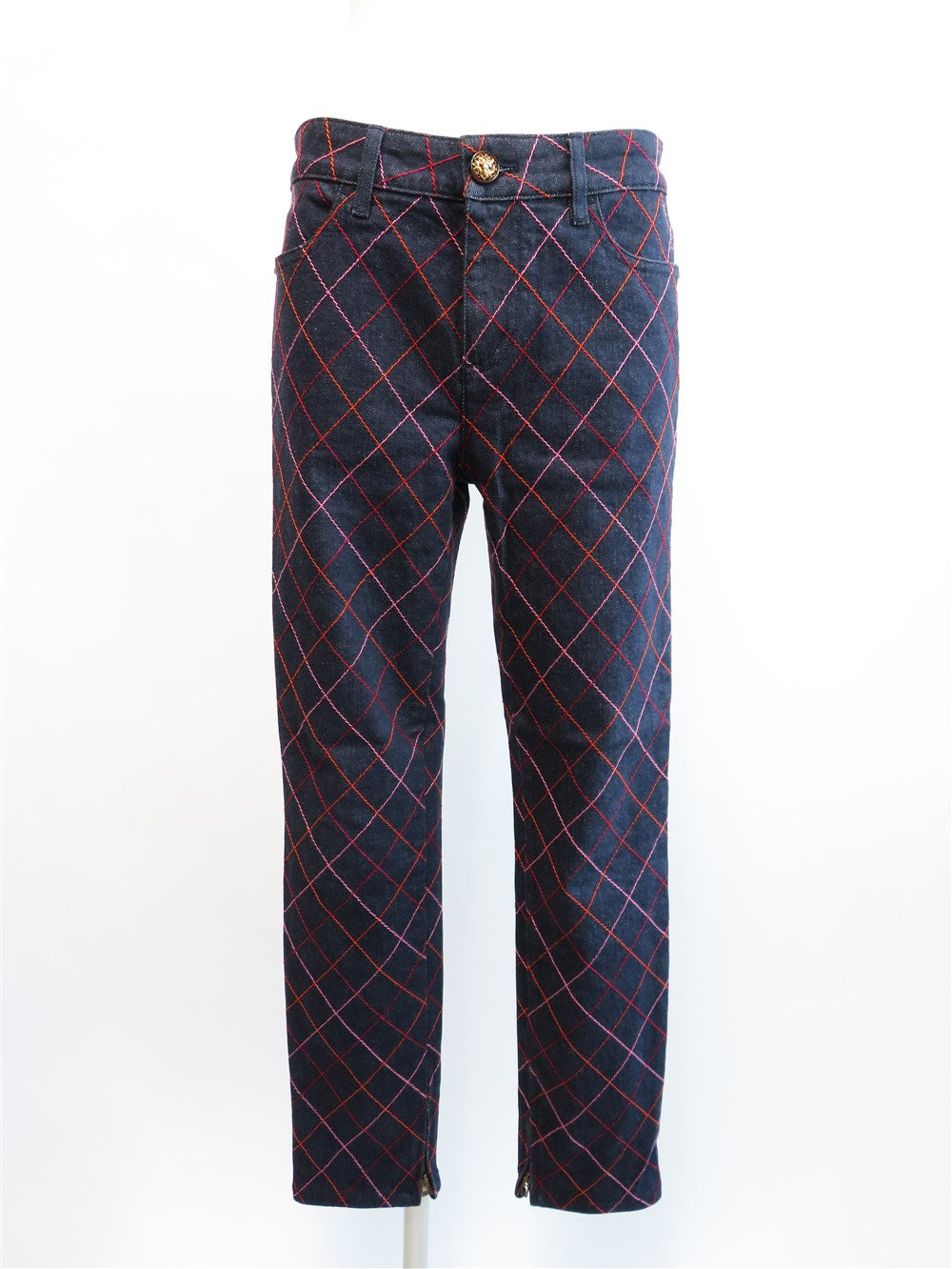 CC アーガイルステッチ デニム パンツ