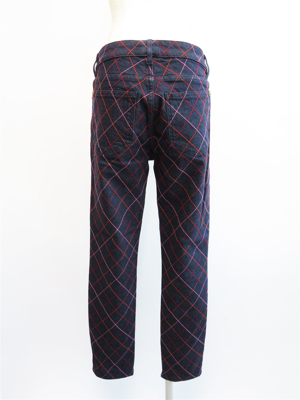 CC アーガイルステッチ デニム パンツ