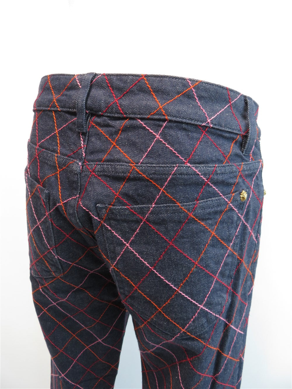CC アーガイルステッチ デニム パンツ