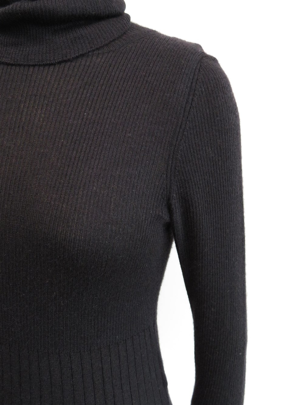 CC カシミヤ シルク タートルネック リブ ニット