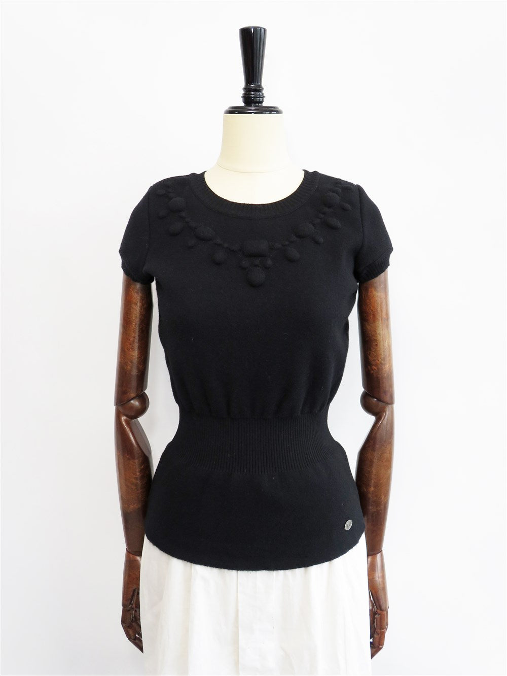 ショートスリーブ エンボス ニット