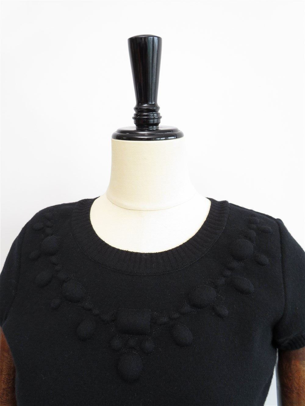 ショートスリーブ エンボス ニット