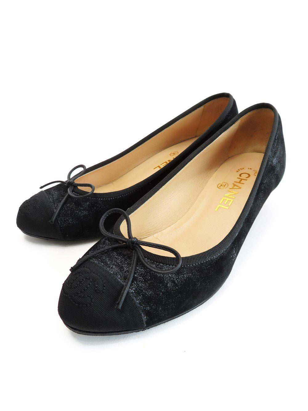 CCマーク バレリーナ ヒール パンプス