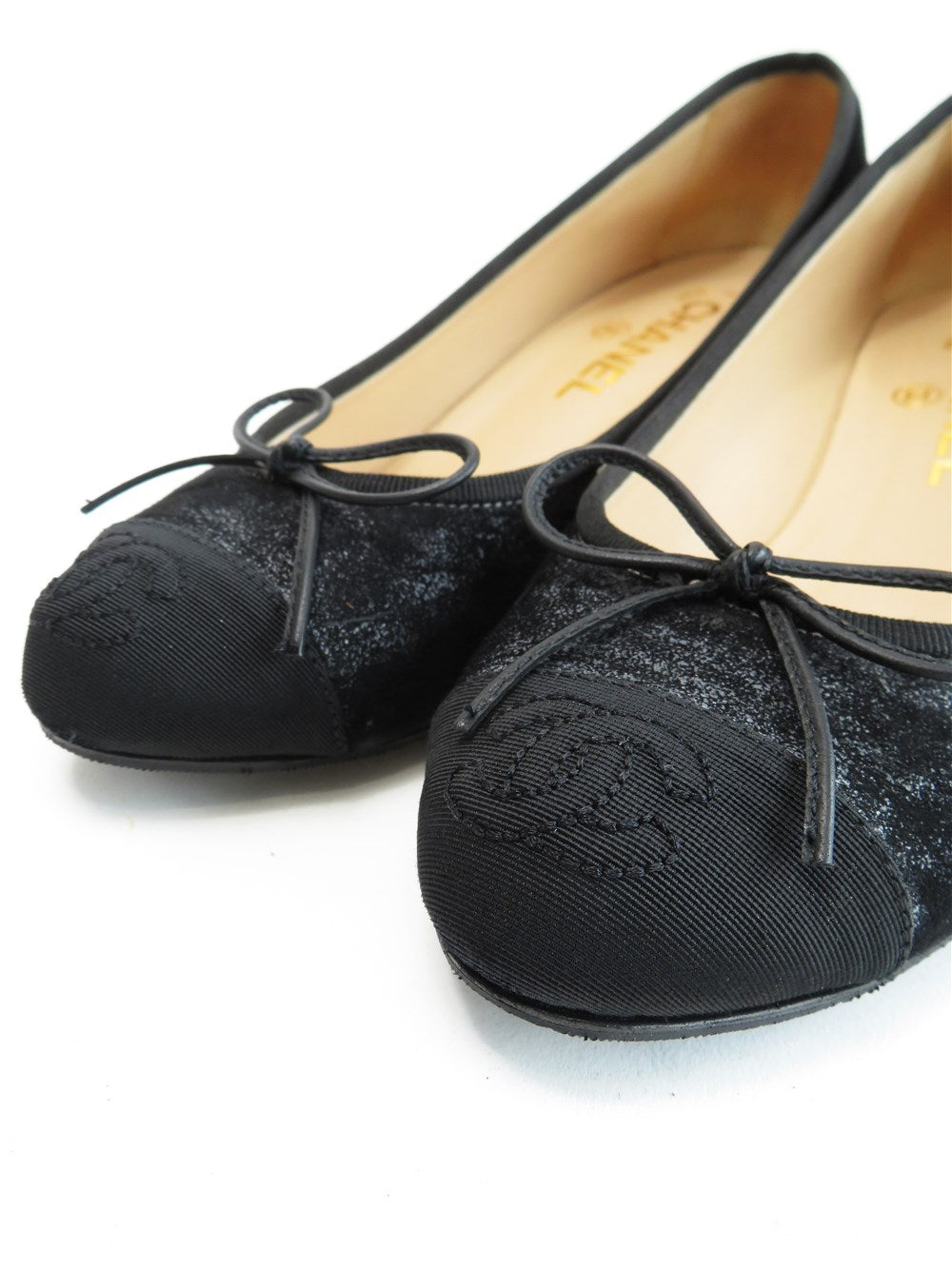 CCマーク バレリーナ ヒール パンプス