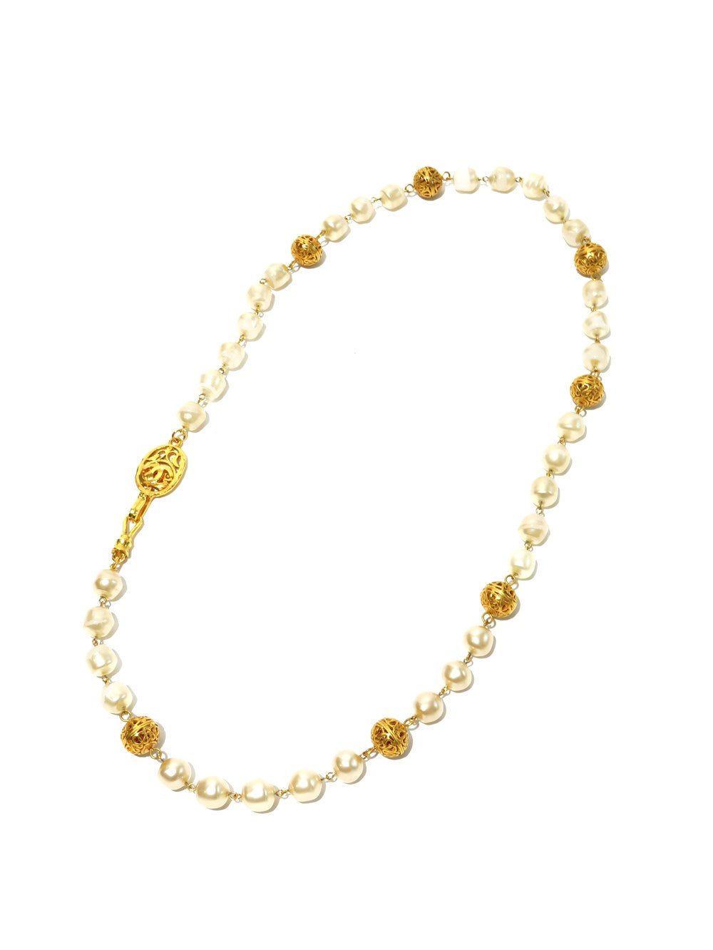 CC ヴィンテージ コスチュームパール スフィア ネックレス