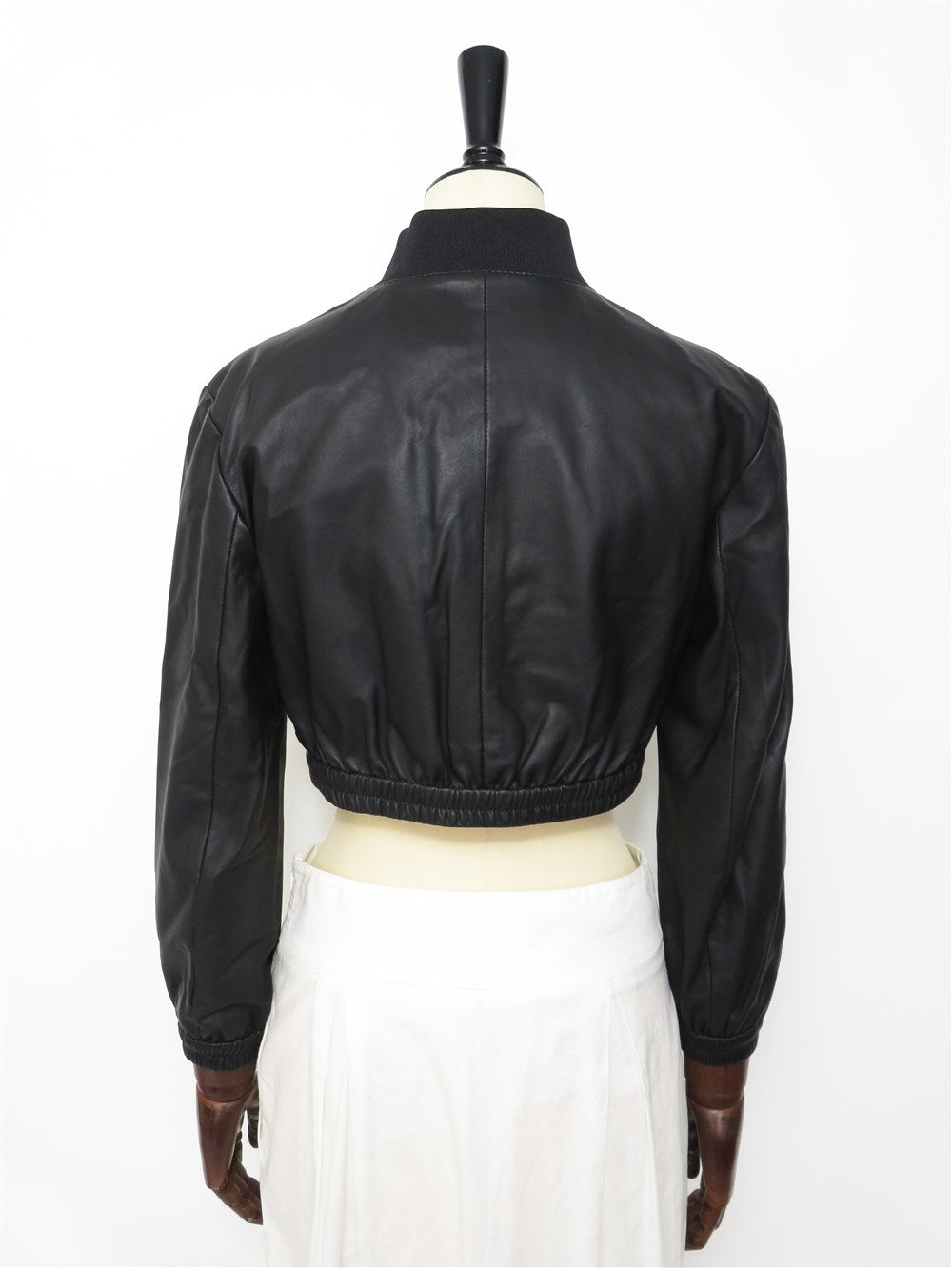 ラムレザー クロップド ジャケット