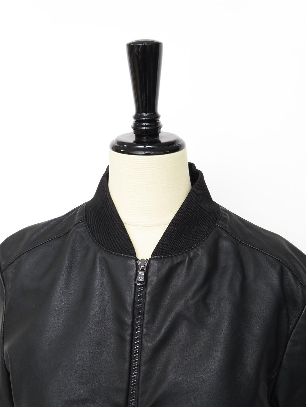 ラムレザー クロップド ジャケット