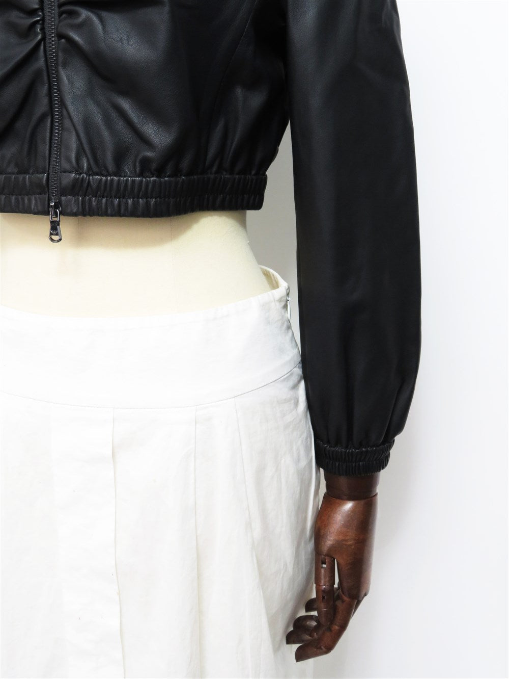 ラムレザー クロップド ジャケット