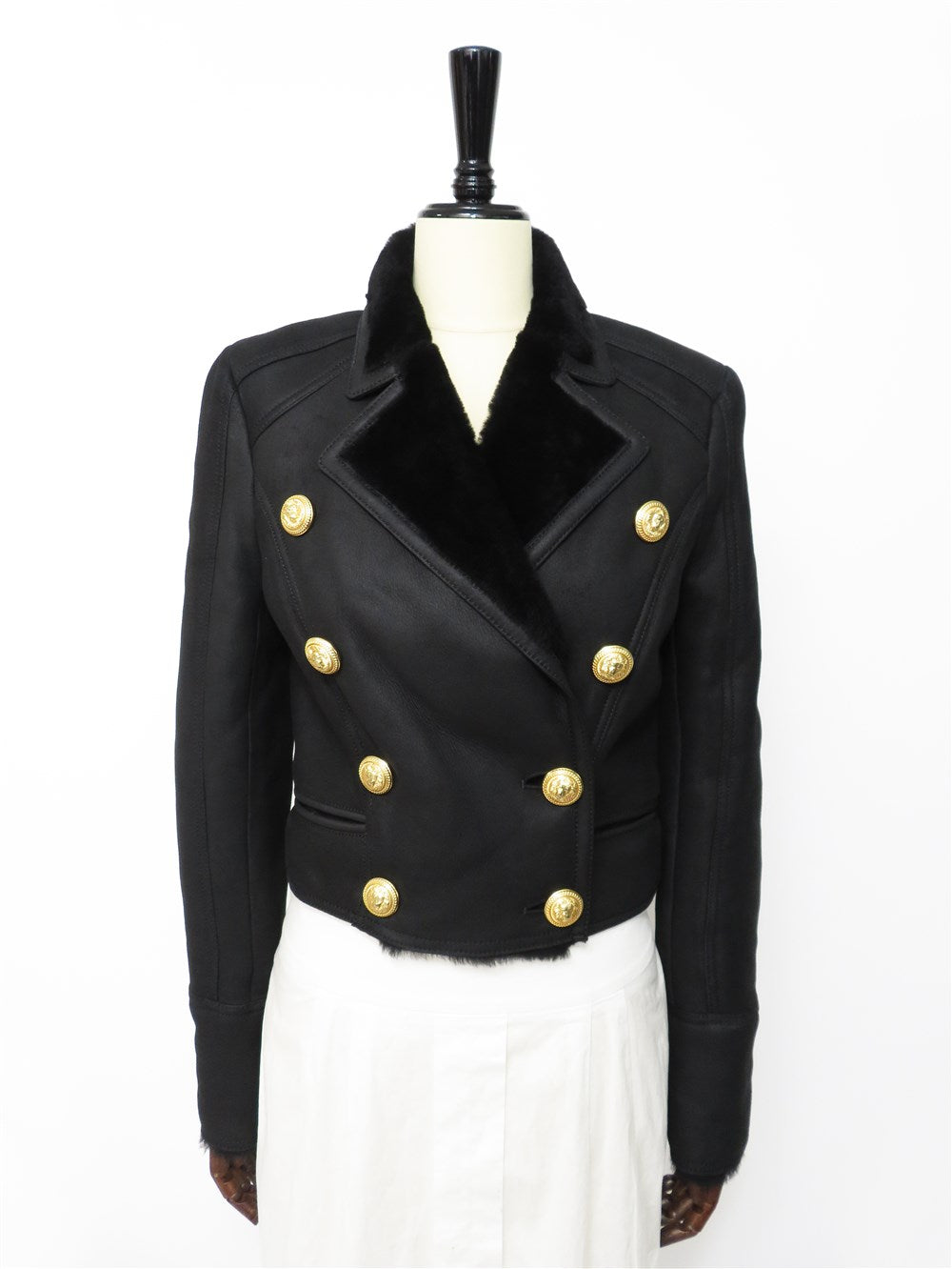 ラムスキン ムートンカラー ジャケット