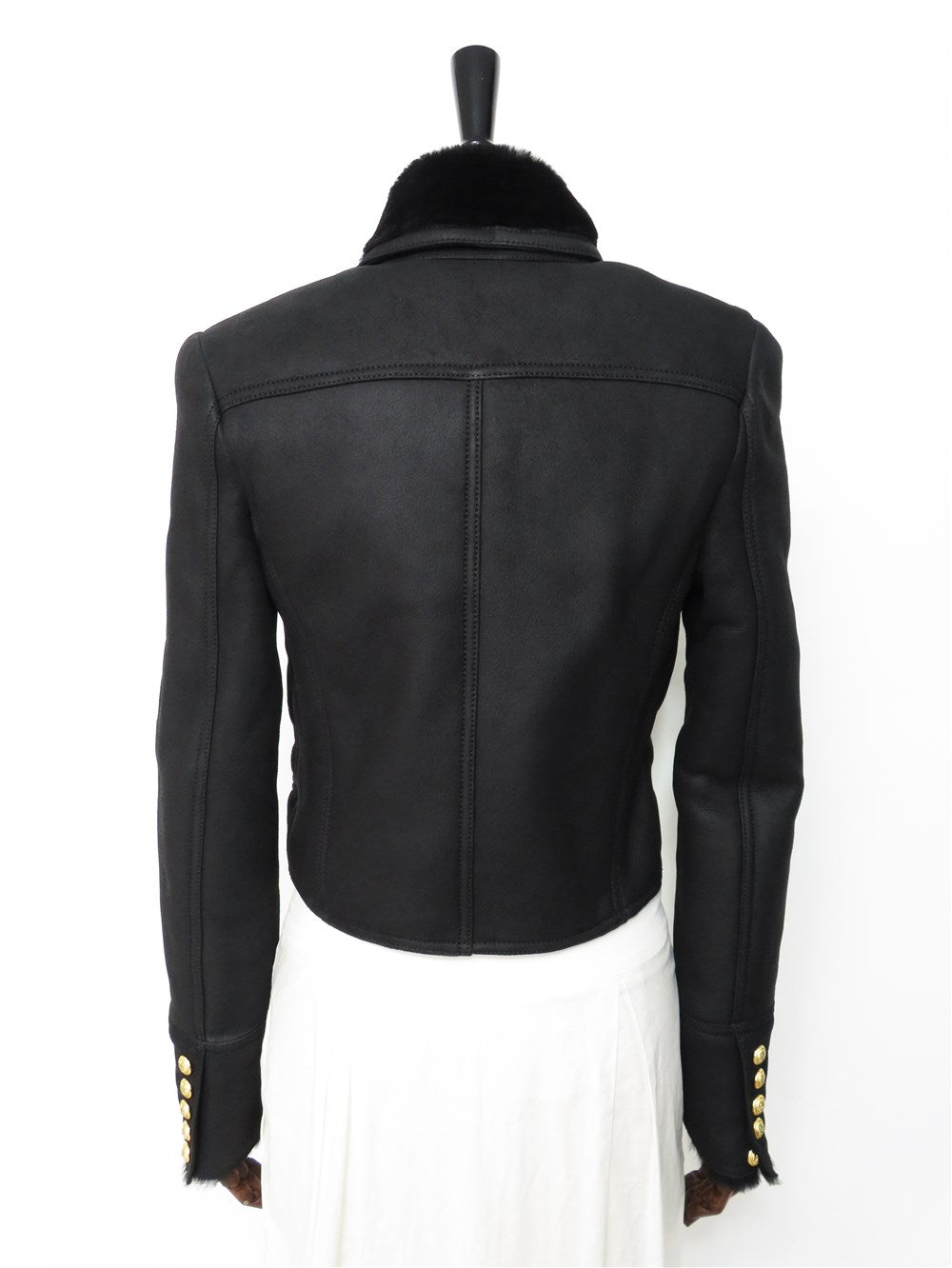 ラムスキン ムートンカラー ジャケット