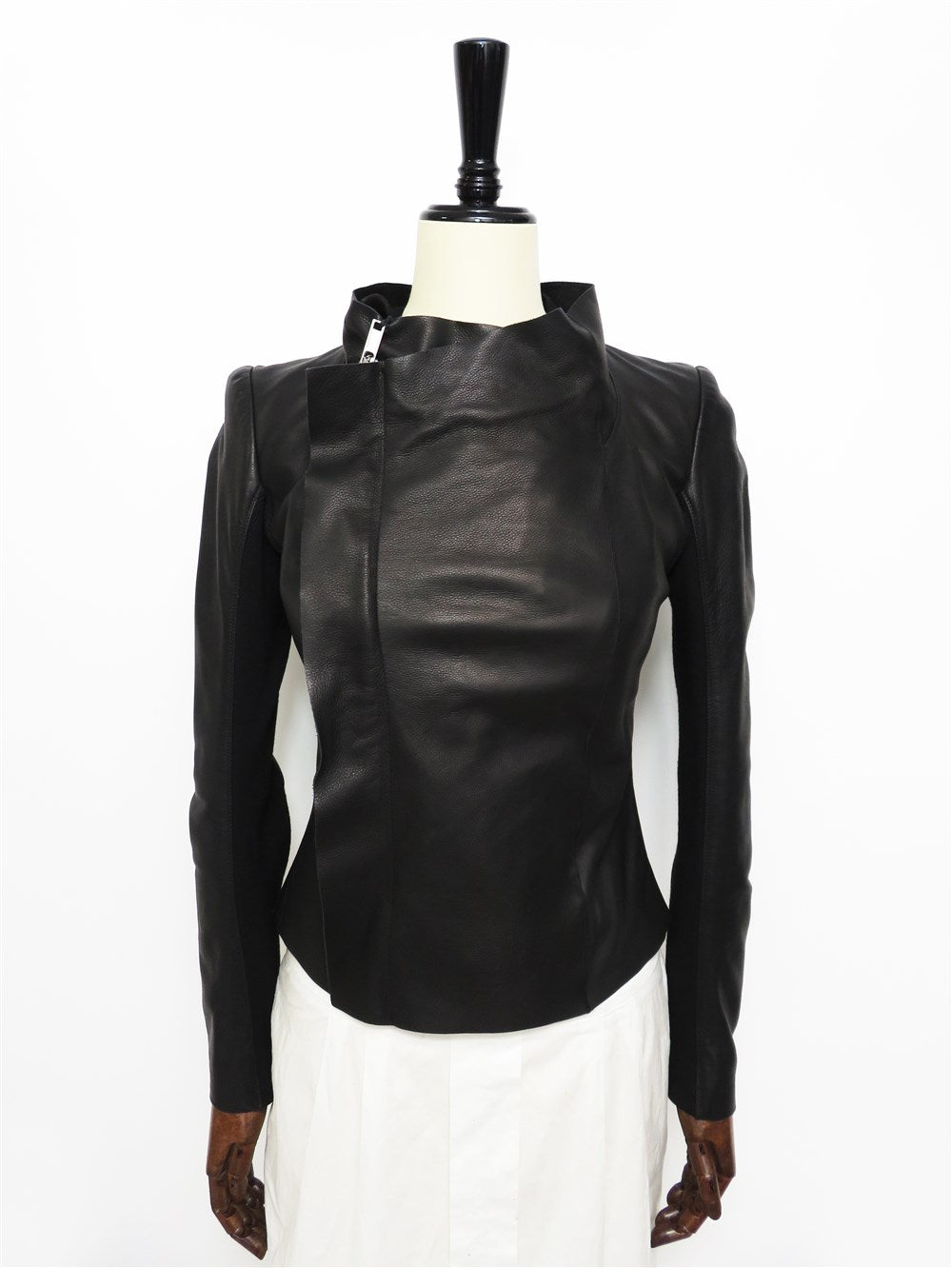 ローネック バイカー ジャケット