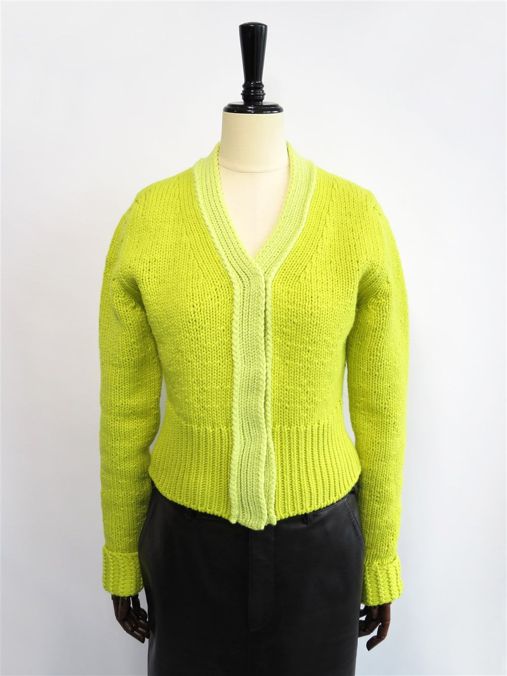 カシミヤ混 クロップド カーディガン