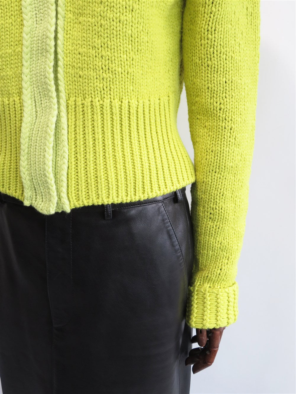 カシミヤ混 クロップド カーディガン