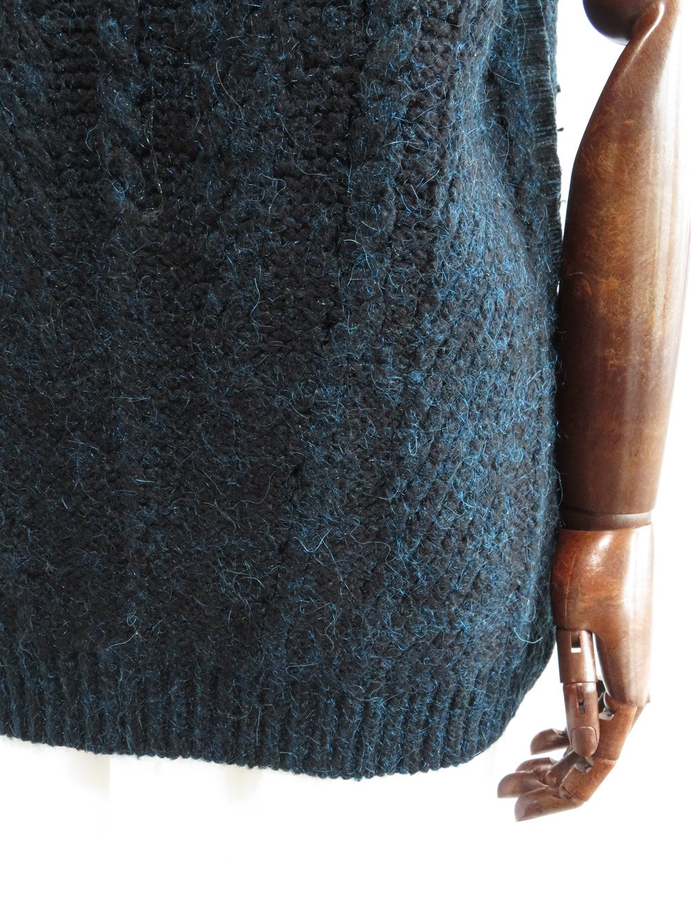 ローゲージ スリーブレス タートルニット