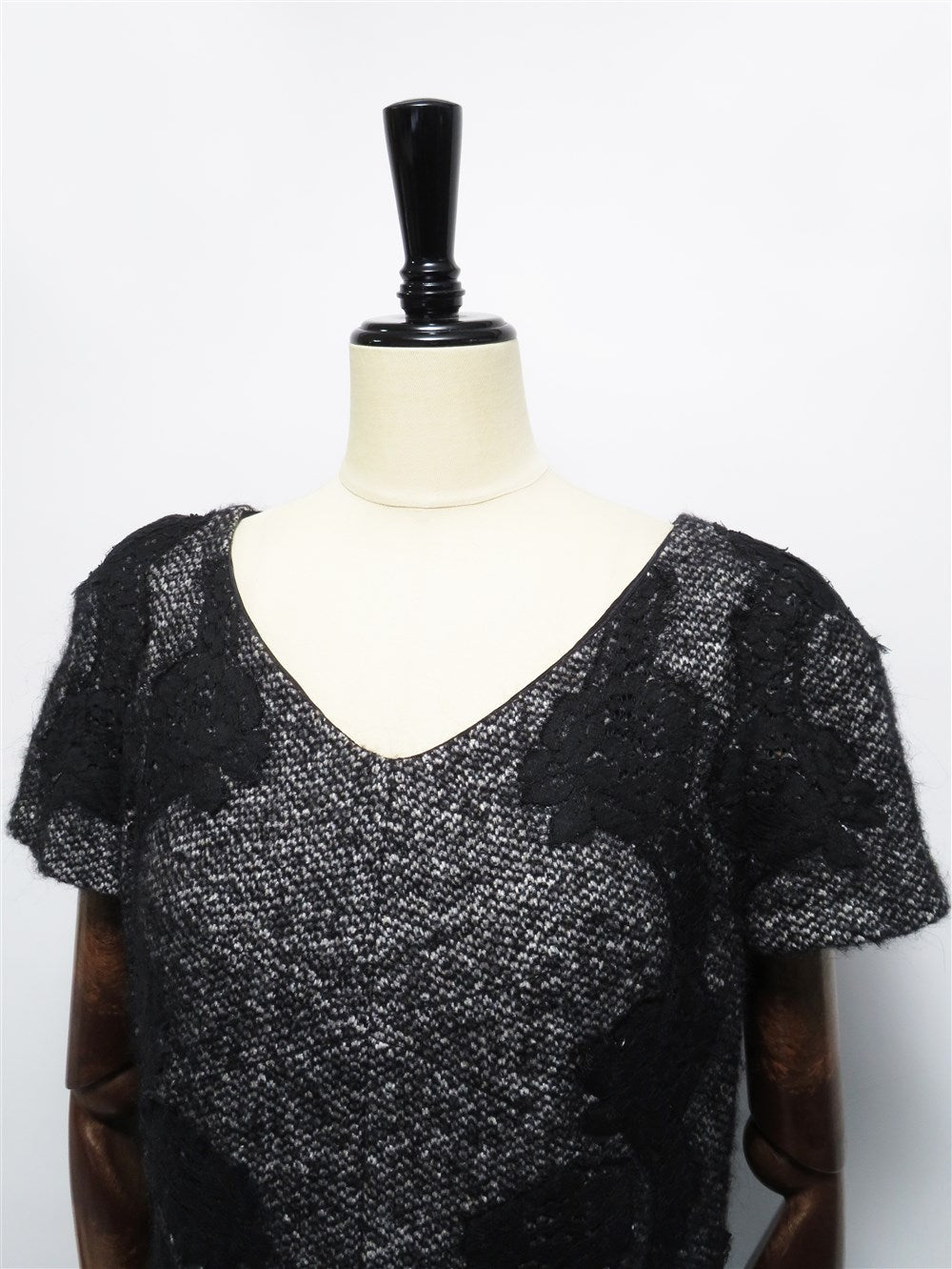 レース ツイード ワンピース