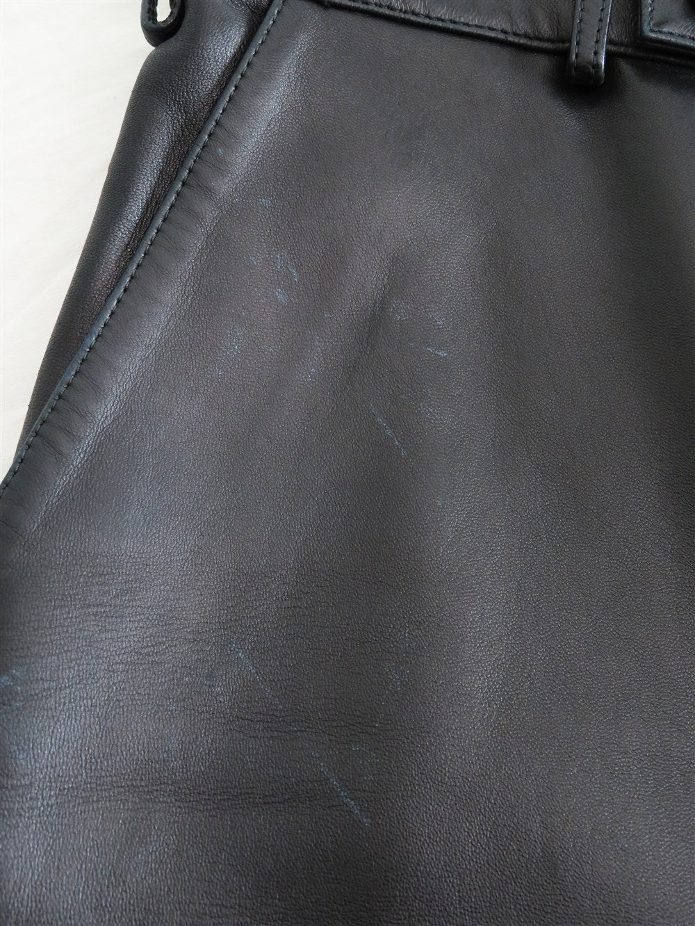 ブラック レザースカート