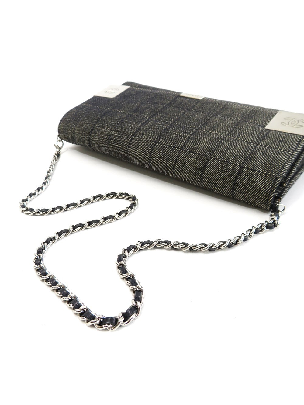 CC デニム チョコバー チェーンショルダー バック